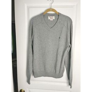 Penguin by Munsingwear Knit V Neck Long Sleeve 100% Cotton Sweater